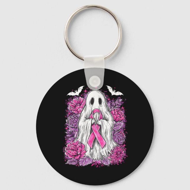 Porte-clés Ghost Ribbon Sensibilisation au cancer du sein Hal (Recto)