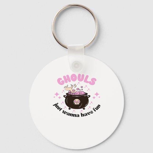 Porte-clés Ghouls veut juste s'amuser belle Halloween (Recto)