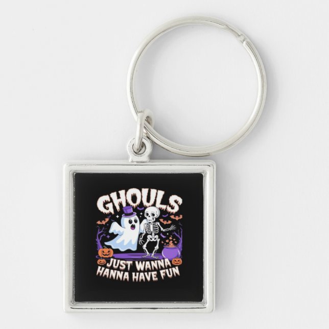 Porte-clés Ghouls Veux Juste S'Amuser Paresseuse Paresseuse (Devant)