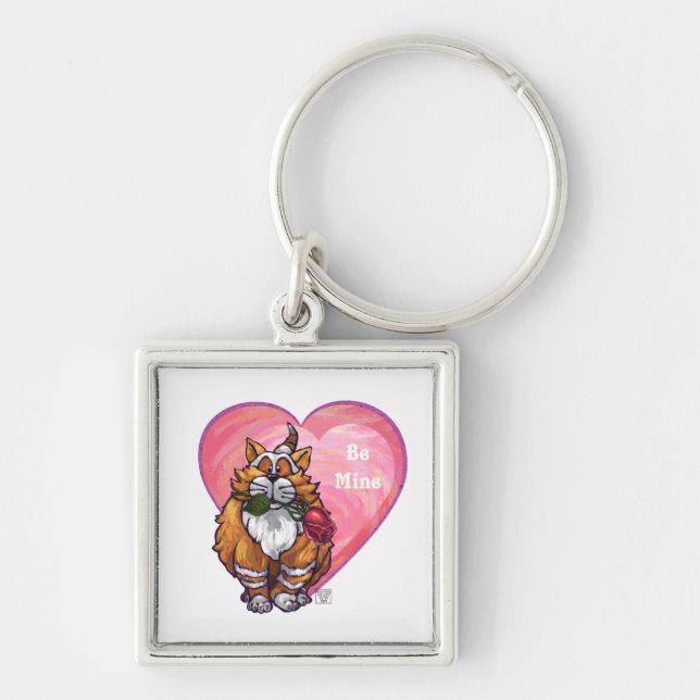 Porte-clés Ginger Cat Saint-Valentin (Devant)