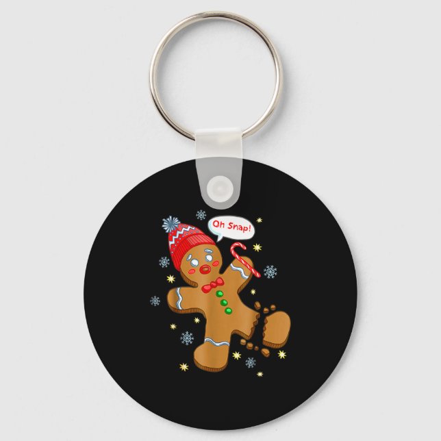 Porte-clés Gingerbread Man Cookie Ugly Sweater Oh Snap Christ (Recto)