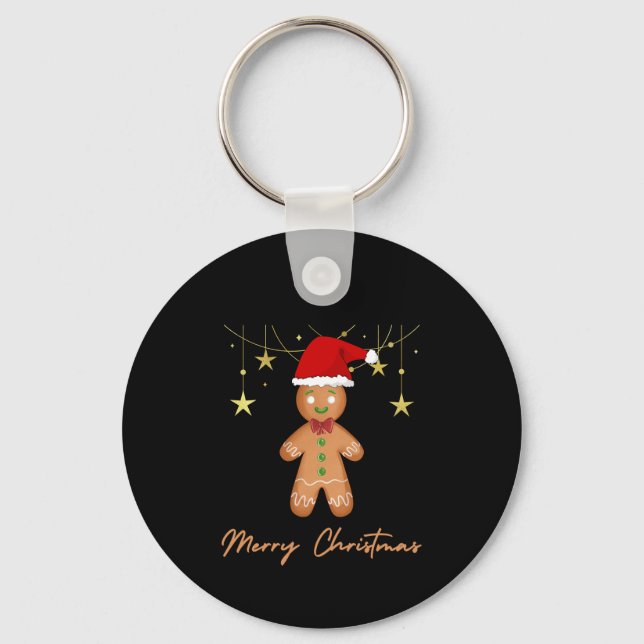 Porte-clés Gingerbread Salutations Noël (Recto)