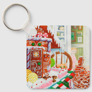 Porte-clés GINGERBREAD SURPRISE Carré Porte - clé métallique