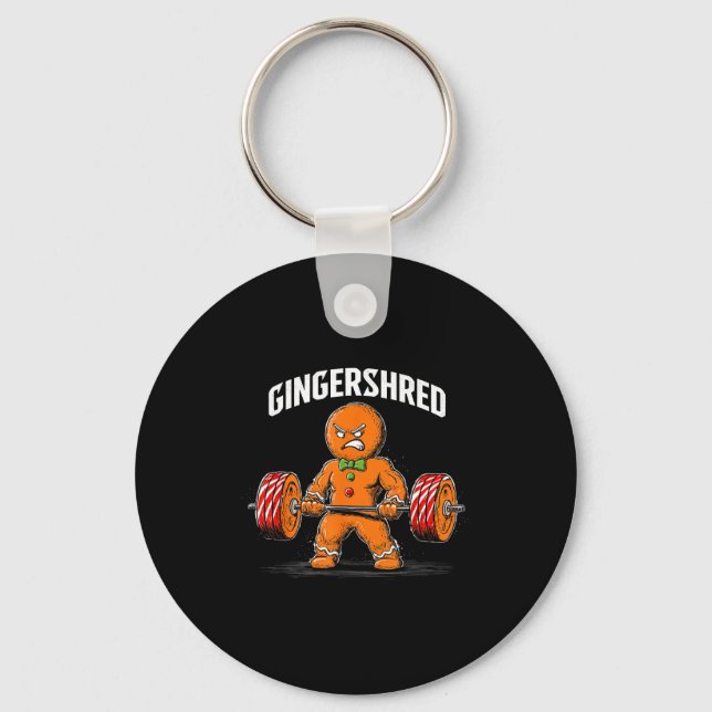 Porte-clés Gingershred Gingerbread Christmas Workout Gym Ging (Recto)