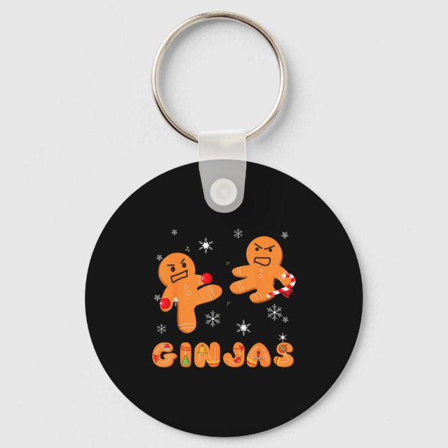 Porte-clés Ginjas Gingerbread Ninjas Funny Ugly Christmas  (Recto)