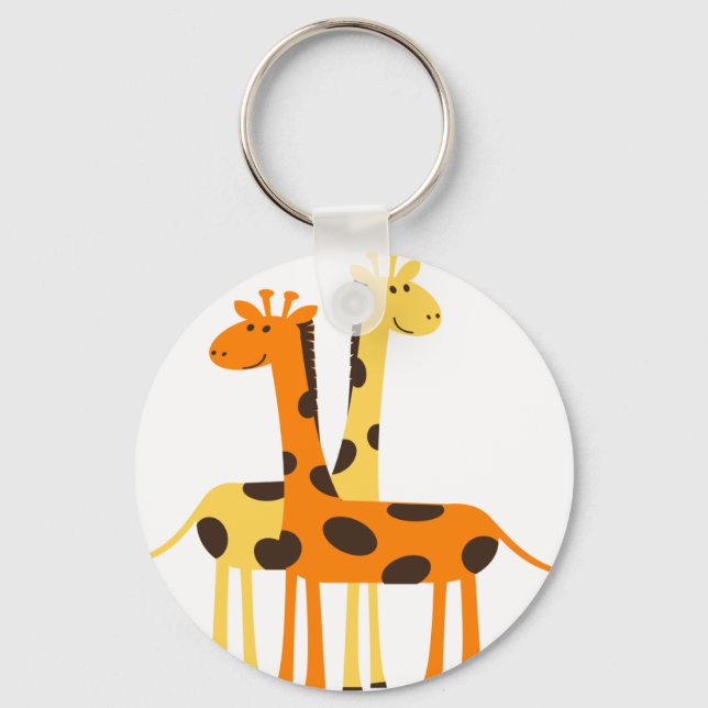 Porte-clés girafe afrique safari faune (Recto)