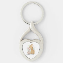 Giraffe personnalisée Love Metal Porte - clé