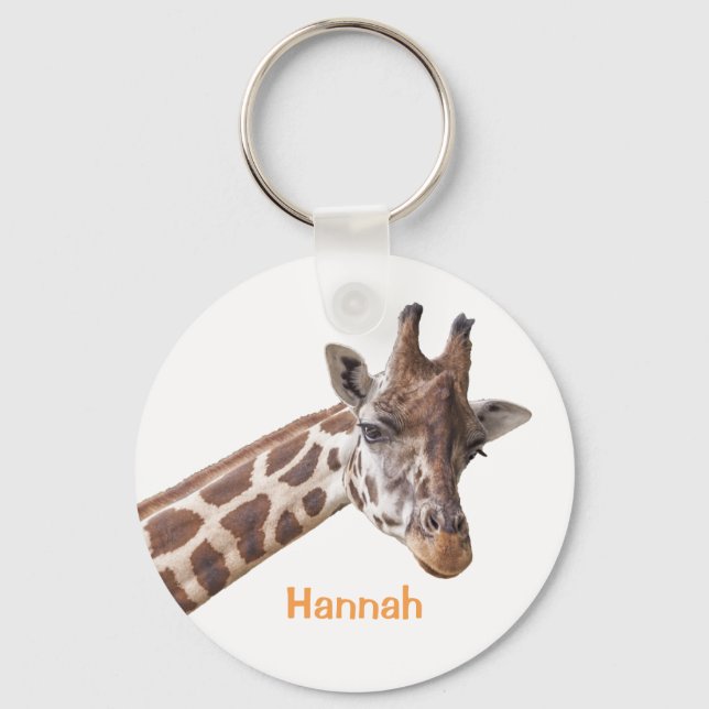 Porte-clés Giraffe - Porte - clé de nom personnalisé (Recto)