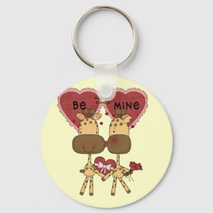Porte-clés Giraffe Valentine Love T-shirts et cadeaux