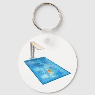 Porte-clés Girl Swimming