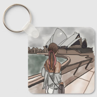 Porte-clés Girl with Opera house à Sydney.