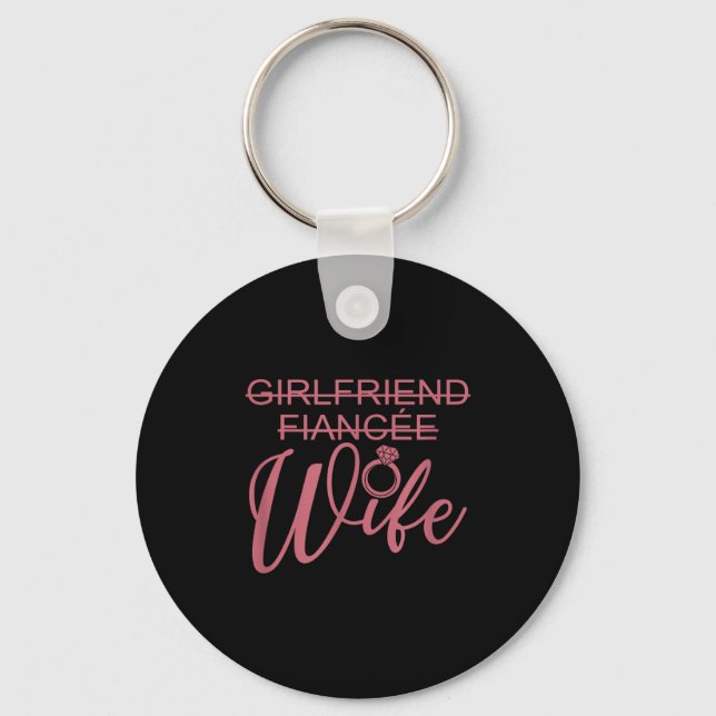 Porte-clés Girlfriend Fiancée Wife, Married Engagement Weddin (Recto)