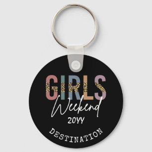 Porte-clés Girls Weekend Cheetah Print Girls trip getaway