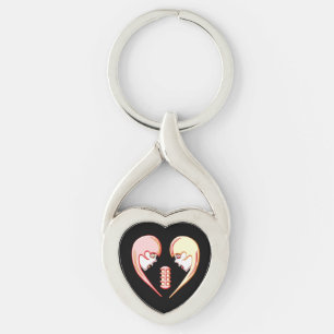 Porte-clés Girly BFF Karaoke Love Heart