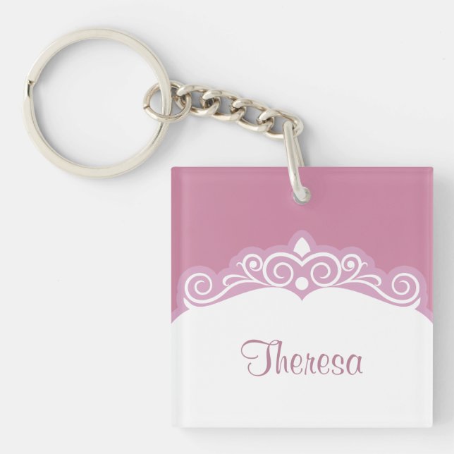 Porte - clés Girly de la meilleure maman du monde (Devant)