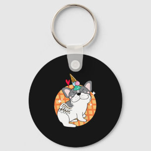 Porte-clés Glace Bouledogue Français Frenchie Anniversaire 