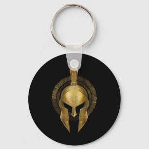 Porte-clés Gladiateur d'or Spartan Casque Guerrier Sparte Gre