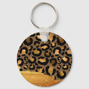 Porte-clés Glamour en métal Glamor Tcheetah Peau