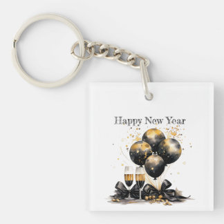 Porte-clés 🍾 🎉 Glamour Nouvel An Plaques de Soirée 🥂 ✨