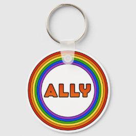 Porte-clés GLBT Ally Porte - clé (Style Bouton)