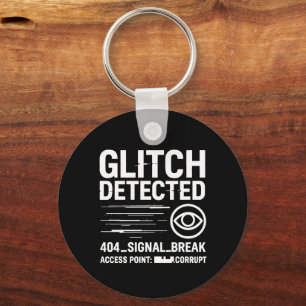 Porte-clés GLITCH DÉTECTÉ - Transmission du signal endommagé