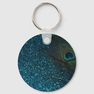 Porte-clés Glitter Aqua Peacock