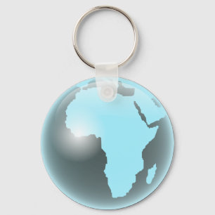 Porte-clés Globe en verre de l'Afrique