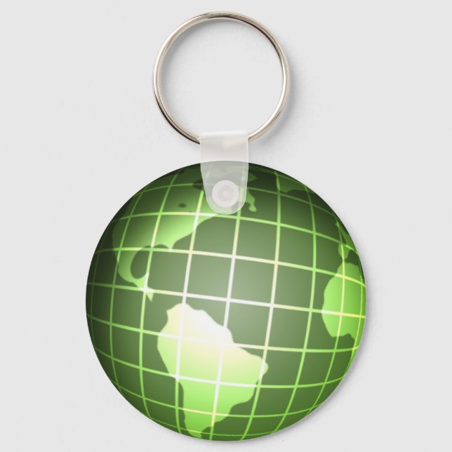 Porte-clés Globe vert foncé (Recto)