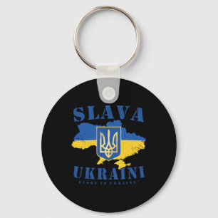 Porte-clés Gloire à l'Ukraine drapeau ukrainien Tryzub Slava
