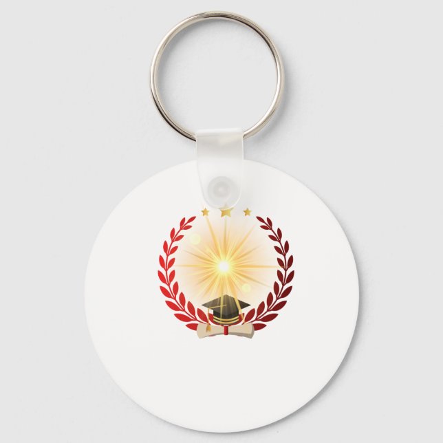 Porte-clés Gloire radiante à l'intérieur d'une couronne de di (Recto)