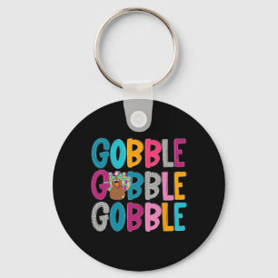 Porte-clés Gloups Gloups Gloups Joyeux Thanksgiving Dinde Tha