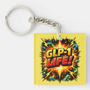 Porte-clés GLP-1 VIE ! Bande Dessinée Pop Art