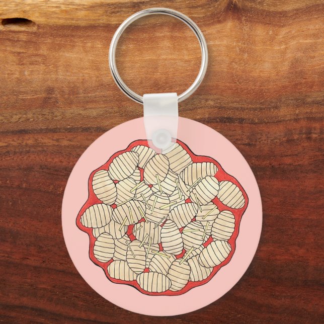 Porte-clés Gnocchi Cuisine italienne Alimentation Pomme de te (Verso)