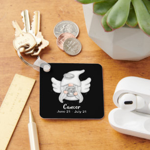 Porte-clés Gnome Cancer Astrology Sign Angel Keychain