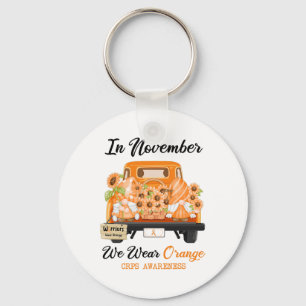 Porte-clés Gnome En Novembre Nous Portons Orange Ribbon Crps
