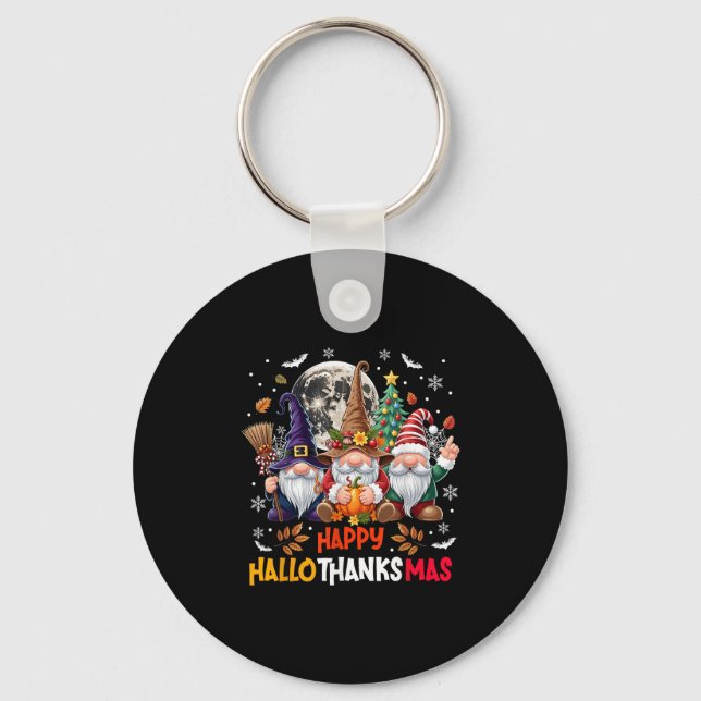 Porte-clés Gnome Hallothanksmas Halloween Thanksgiving Christ (Recto)