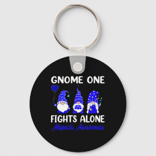Porte-clés Gnome One combat seul Blue Ribbon Alopecia Lauréat