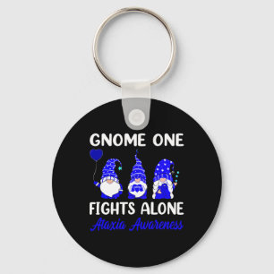Porte-clés Gnome One combat seul Blue Ribbon Ataxia Lauréats