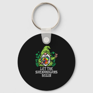 Porte-clés Gnome Tie Dye Shamrock Laisser Shenanigans Commenc
