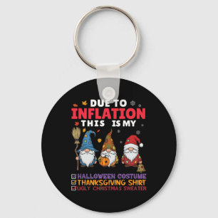 Porte-clés Gnomes Inflation Halloween Thanksgiving Noël