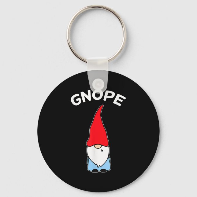 Porte-clés Gnope Gnome Nope Fête de Noël Drôle Hommes Femmes  (Recto)
