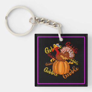 Porte-clés Gobble Gobble Gobble Citrouille-16194