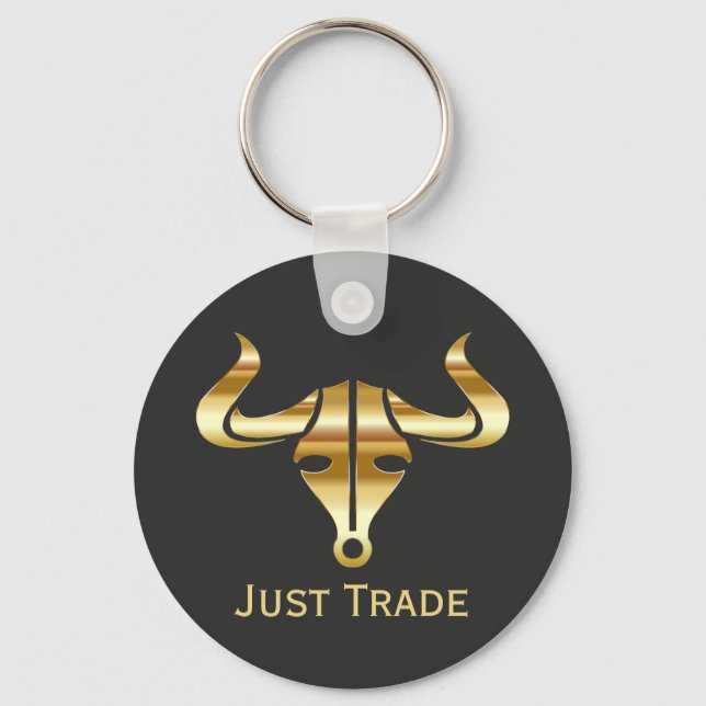 Porte-clés Gold Bull Just Trade (Recto)