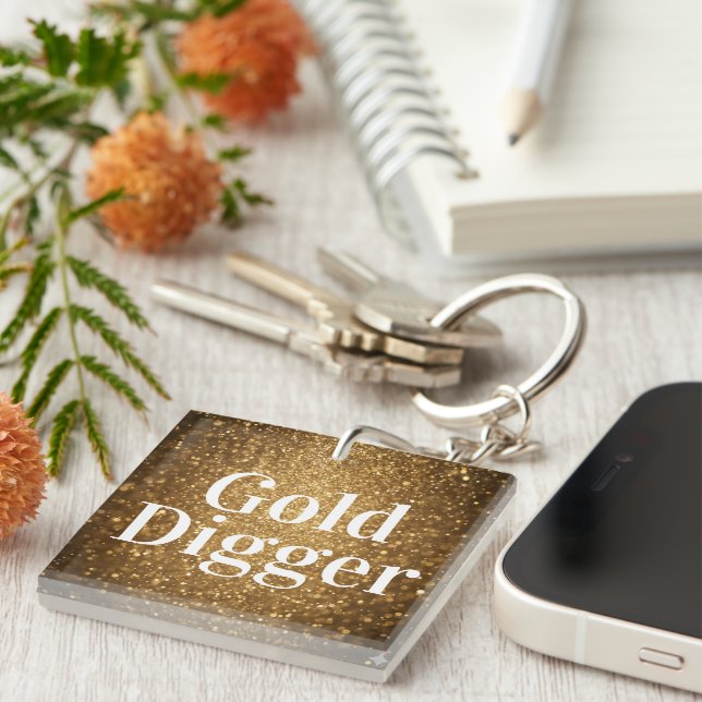 Porte-clés Gold Digger keychain gift (Devant Droit)