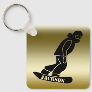 Porte-clés Gold Freeride Snowboard Snowboard Stencil