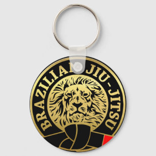 Porte-clés Gold Plated Brazilian Jiu Jitsu Lion