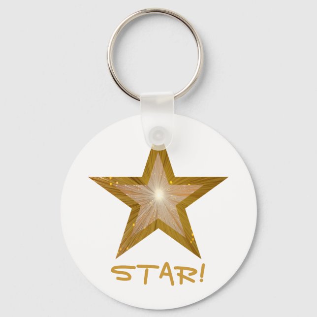Porte-clés Gold Star 'STAR' porte - clé blanc (Recto)