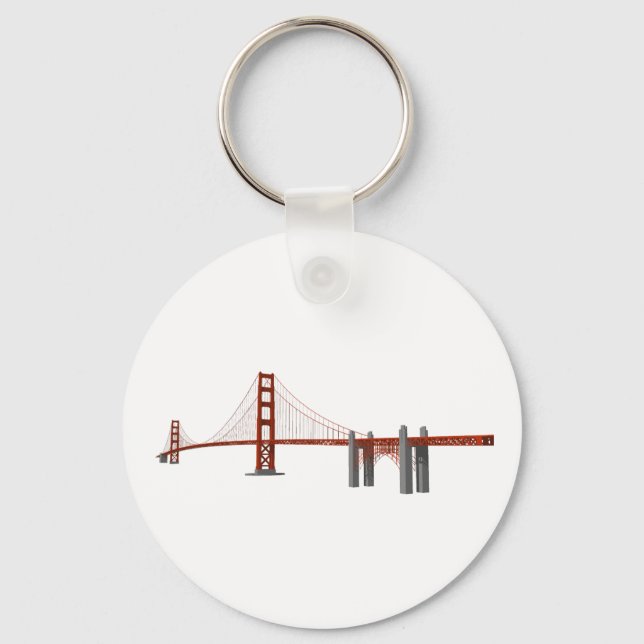 Porte-clés Golden Gate Bridge : modèle 3D : (Recto)