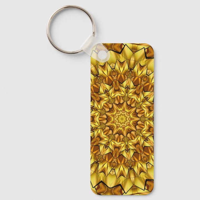 Porte-clés Golden Mandala Antique Abstract Design-63495 (Recto)