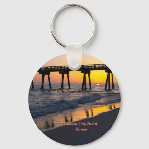 Porte-clés Golden Panama City Beach Sunset réflexions